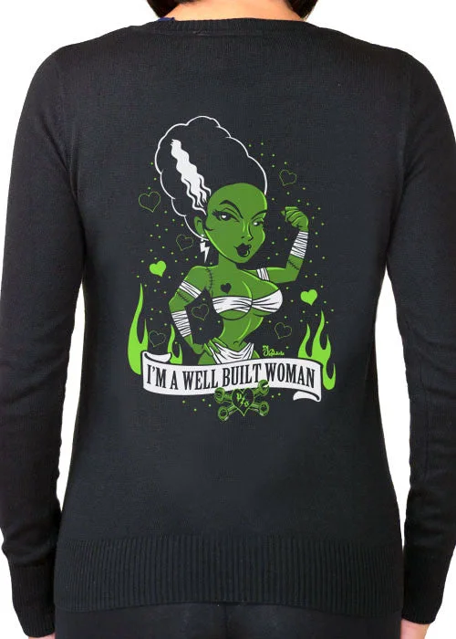 Casual And Versatile I'm A Well Built Woman Cardigan