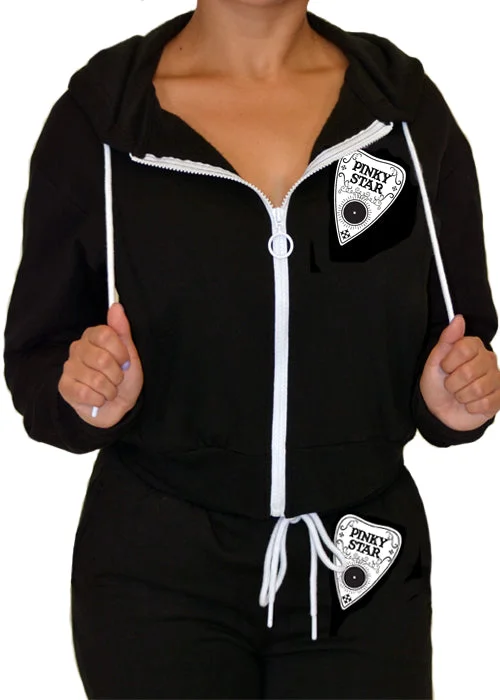 Cozy Lifestyle Mystic Good Bye Cropped Zipup Hoodie