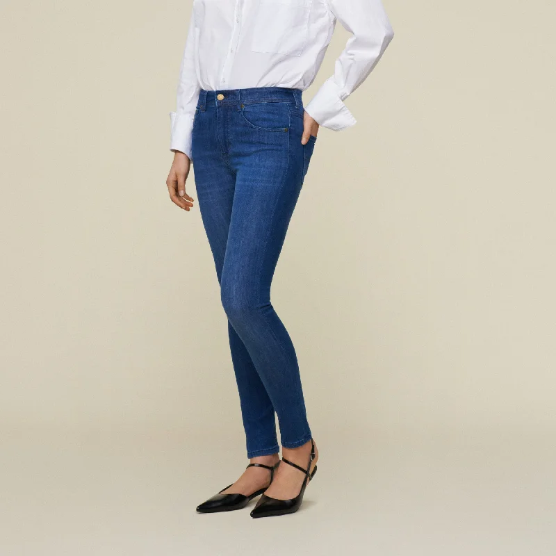 Fashion And Simplicity Celia Leia Teal - High Rise Skinny