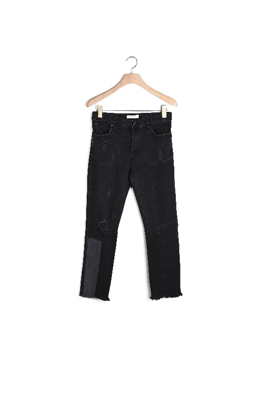 French Style Jean avec patchwork de jean