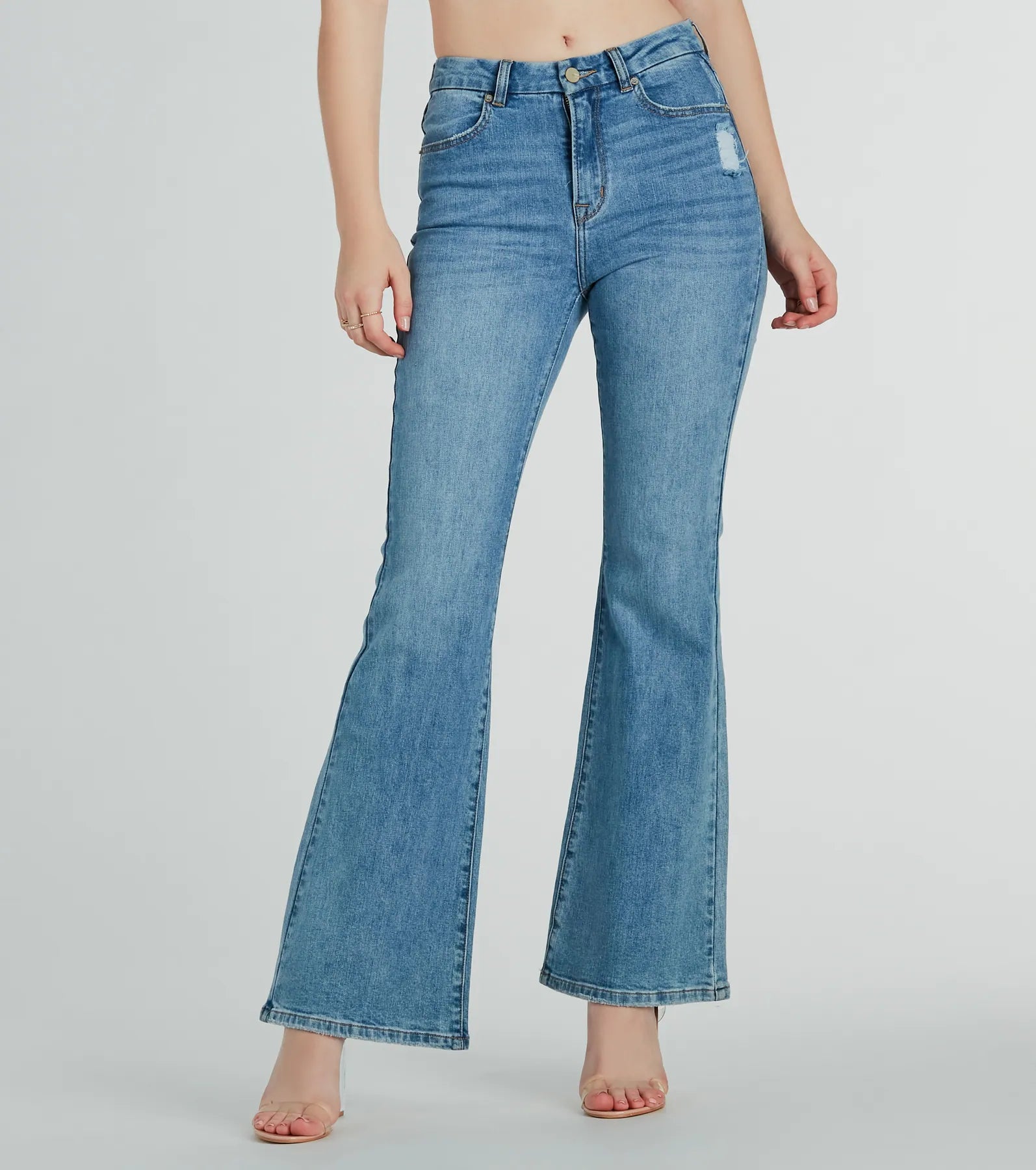 Elegant Tailoring Bri High Waist Flare Jeans by Windsor Denim