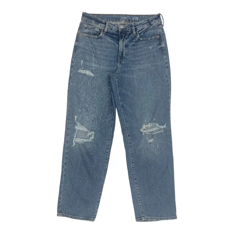 Retro Fashion Jeans Boyfriend By Old Navy In Blue Denim, Size:12