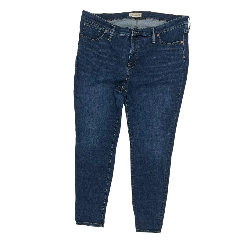 Celebrity Style Jeans Skinny By Madewell In Blue Denim, Size:20