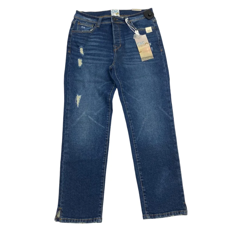 Creative Prints Jeans Straight By C And C In Blue Denim, Size: 10