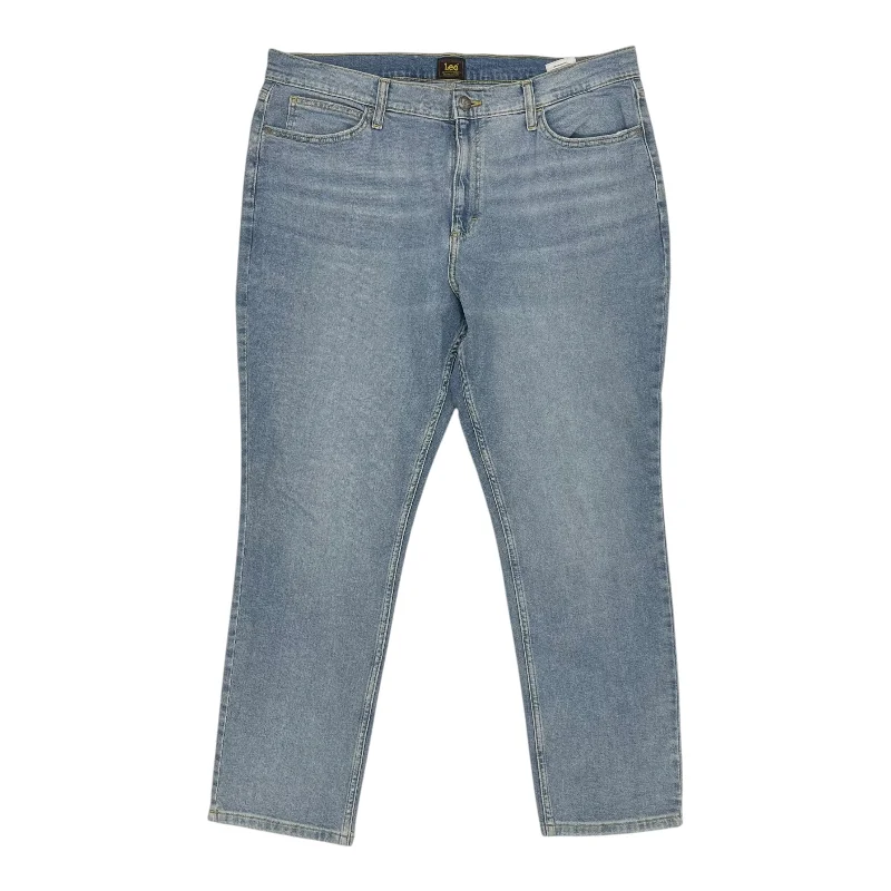 Personalized Series Jeans Straight By Lee In Blue Denim, Size:16