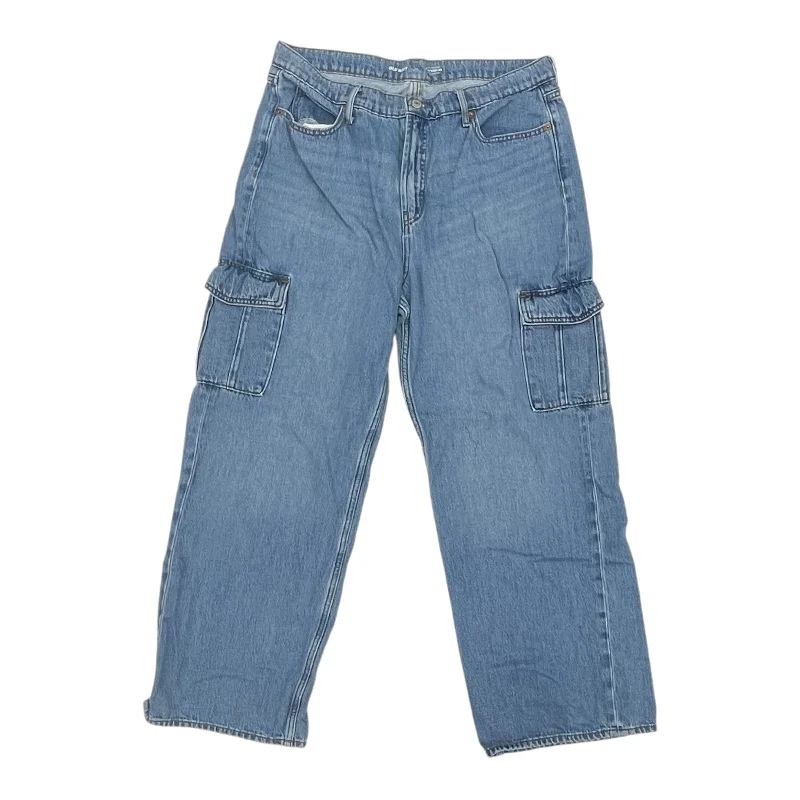 Spiritual Vitality Jeans Wide Leg By Old Navy In Blue Denim, Size:14