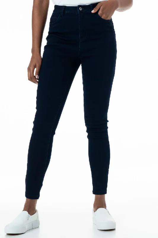 Elegant Wear Rf09 Hi-Waisted Skinny Jeans _ 151009 _ Dark Wash