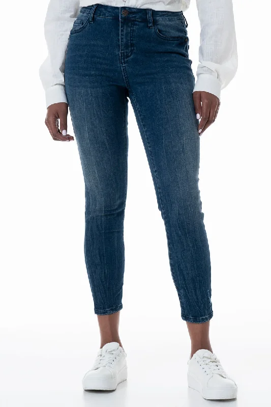 Exquisite Fabrics Rf12 Mid Rise Skinny Jeans _ 152629 _ Light Wash