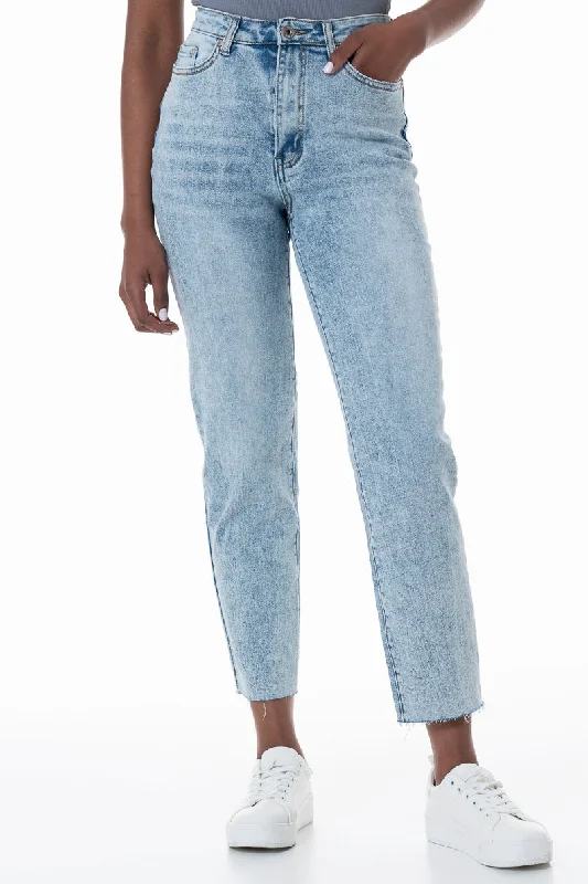 Slightly Flared Design Rf13 Straight Leg Fashion Jeans _ 152639 _ Light Wash