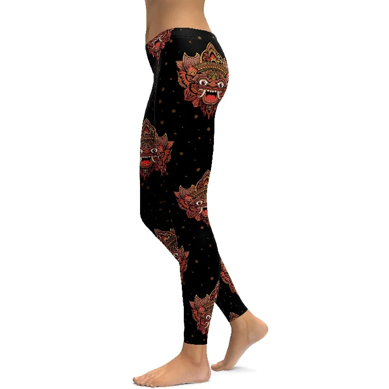 End Of The Year Balinese Masks Leggings