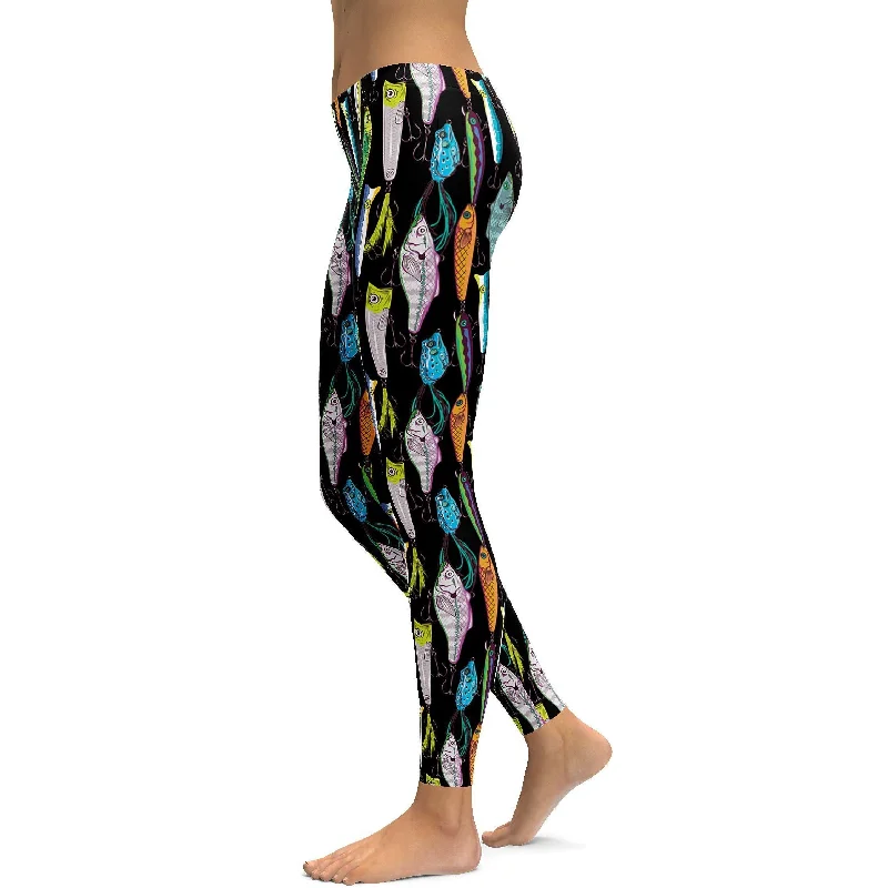 Denim Design Fishing Lures Leggings