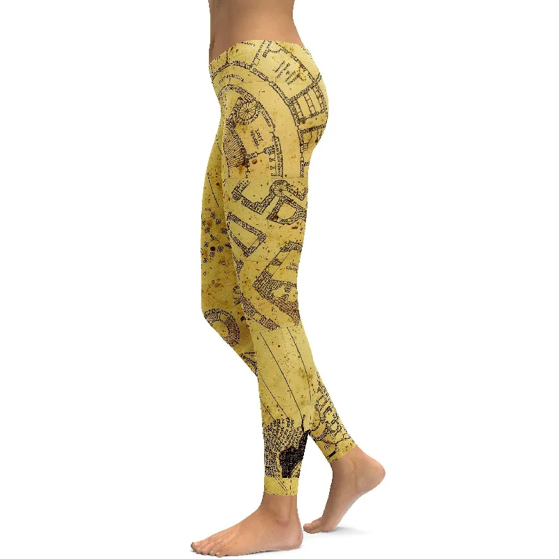Romantic Data Marauders map Leggings