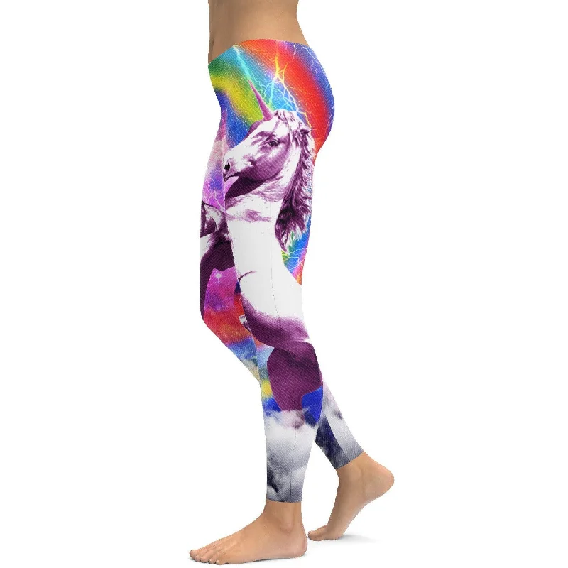 Exquisite Fabrics Rainbow Unicorn Leggings