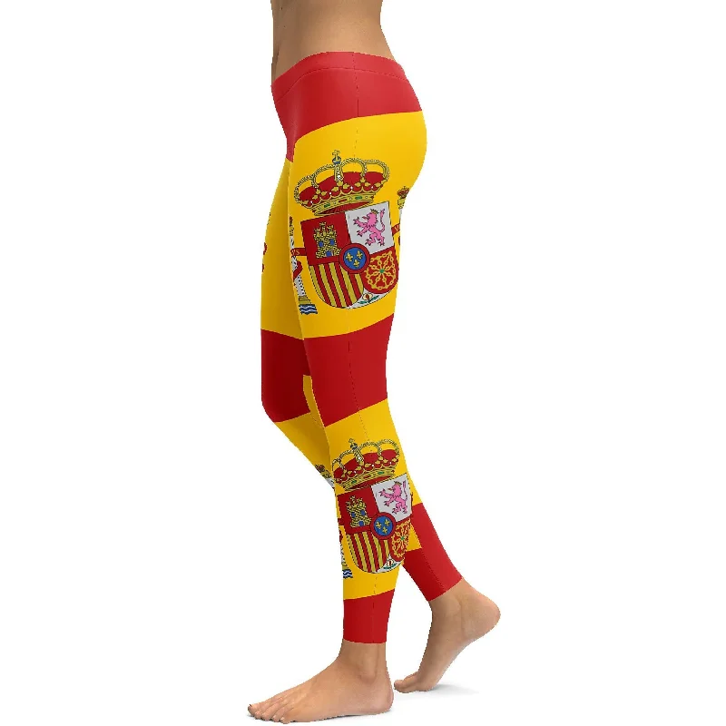 Fashion Selection Spanish Flag Leggings
