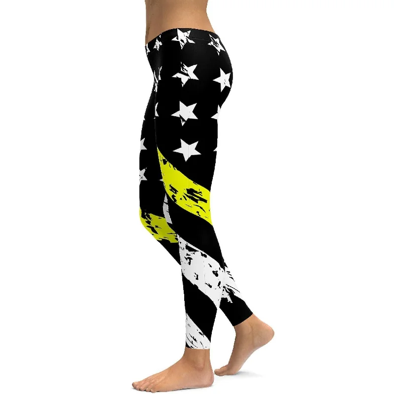Goddess Style Thin Yellow Line Leggings