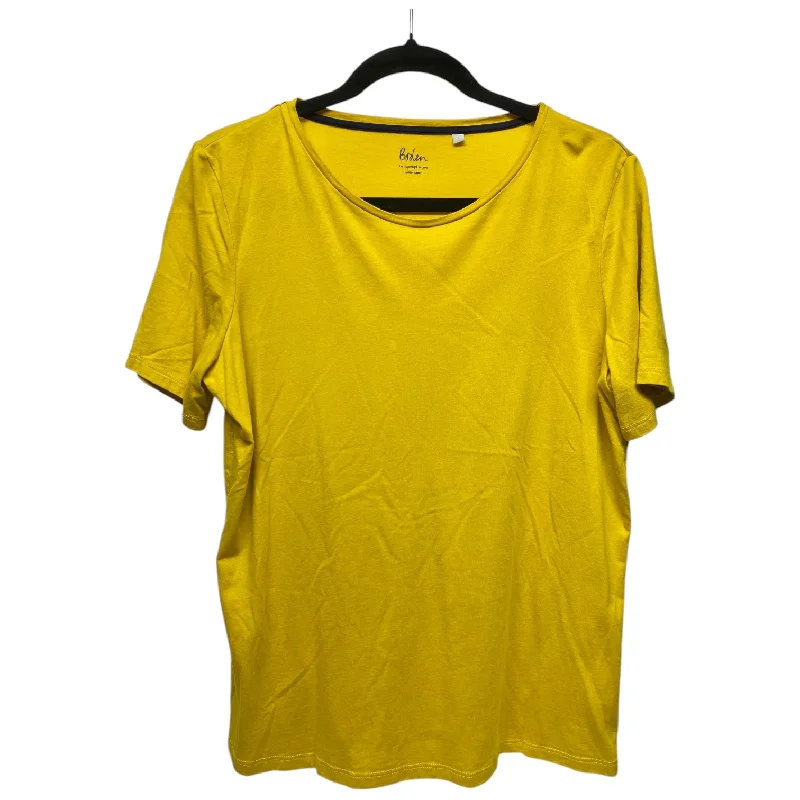 Classic Series Top Short Sleeve By Boden In Yellow, Size: L