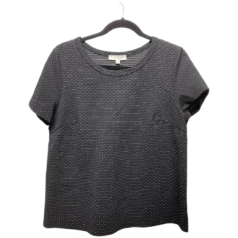 Elegant And Simple Top Short Sleeve By Eri + Ali In Polkadot Pattern, Size: L