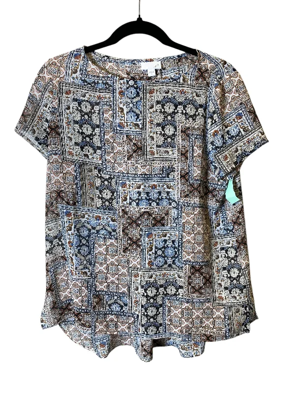 Exquisite Craftsmanship Top Short Sleeve By J. Jill In Multi-colored, Size: S