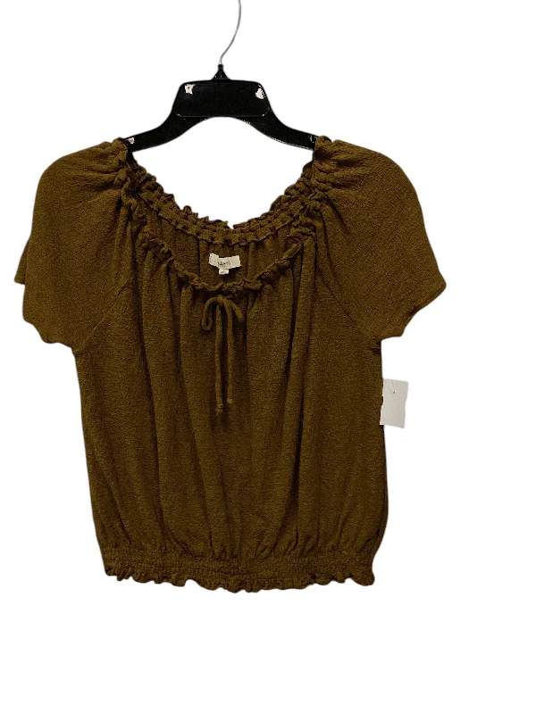 End Of The Year Top Short Sleeve By Madewell In Yellow, Size: S