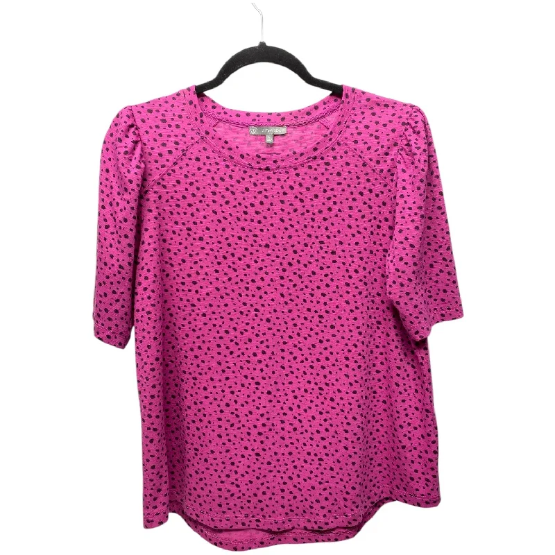 Urban Style Top Short Sleeve By Wit & Wisdom In Pink, Size: L