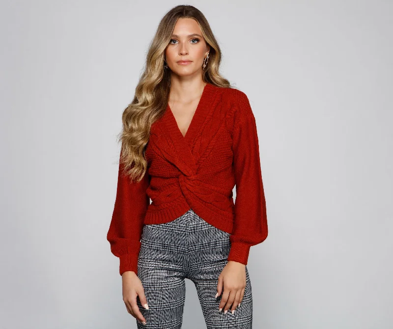 Warm And Comfortable Cute And Cozy Cable Knit Sweater