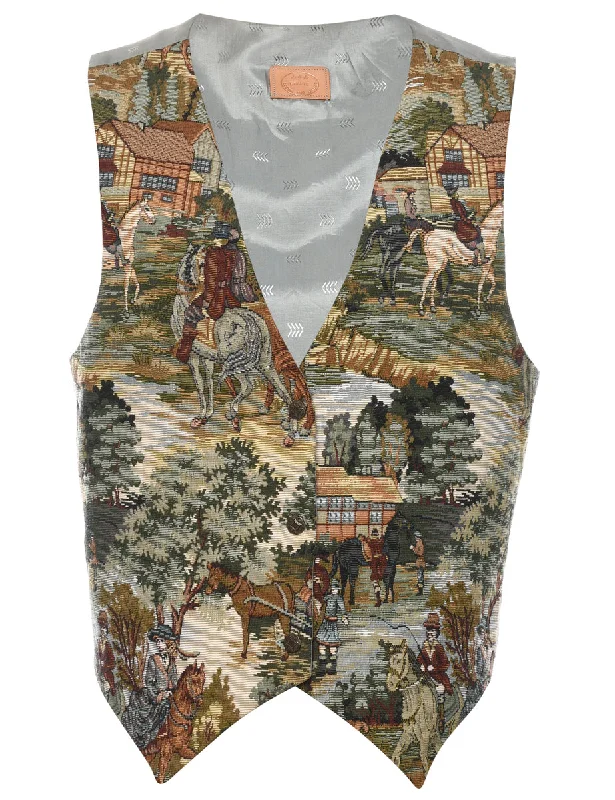 All-Day Wear Tapestry Waistcoat - L