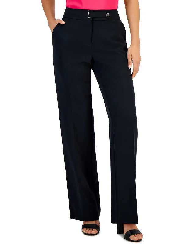 Romantic And Fresh Womens High Rise Solid Wide Leg Pants